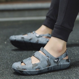 Ανδρικά Πέδιλα Με Στρογγυλά Δάχτυλα Pvc Camouflage Slip-On