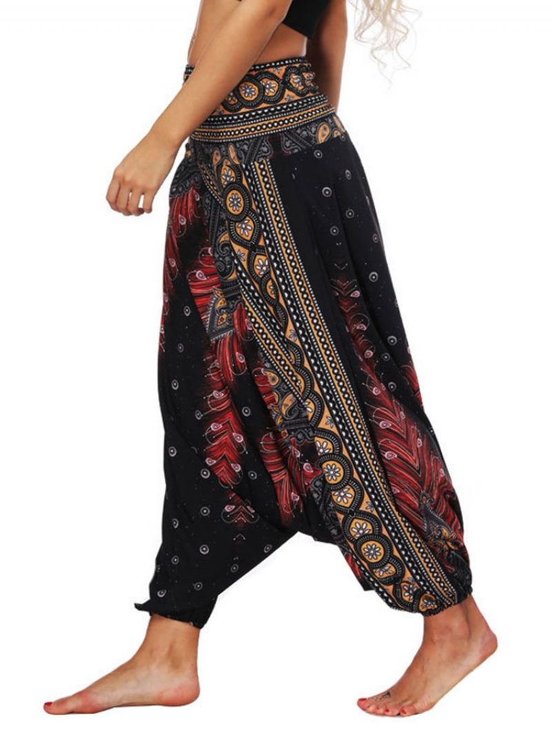 Bohemian Geometry Print Παντελόνι Jogger Harem Yoga