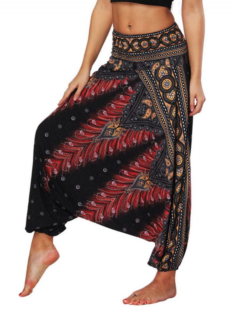 Bohemian Geometry Print Παντελόνι Jogger Harem Yoga