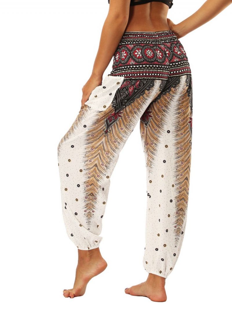 Boho Print Geometric Summer Yoga Harem Παντελόνι