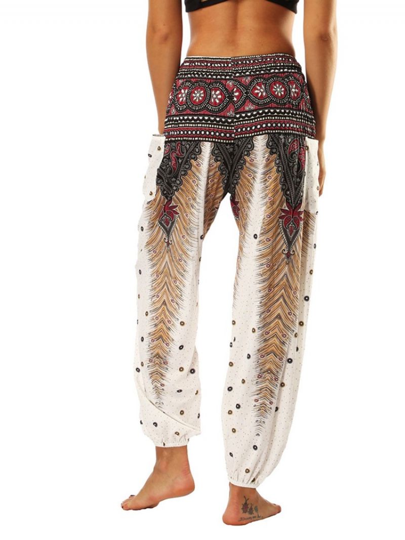 Boho Print Geometric Summer Yoga Harem Παντελόνι