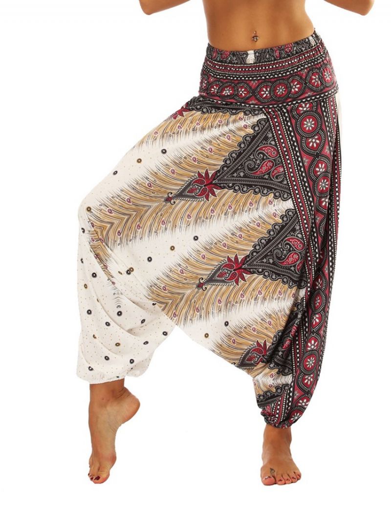 Boho Print Yoga Harem Jogger Παντελόνι