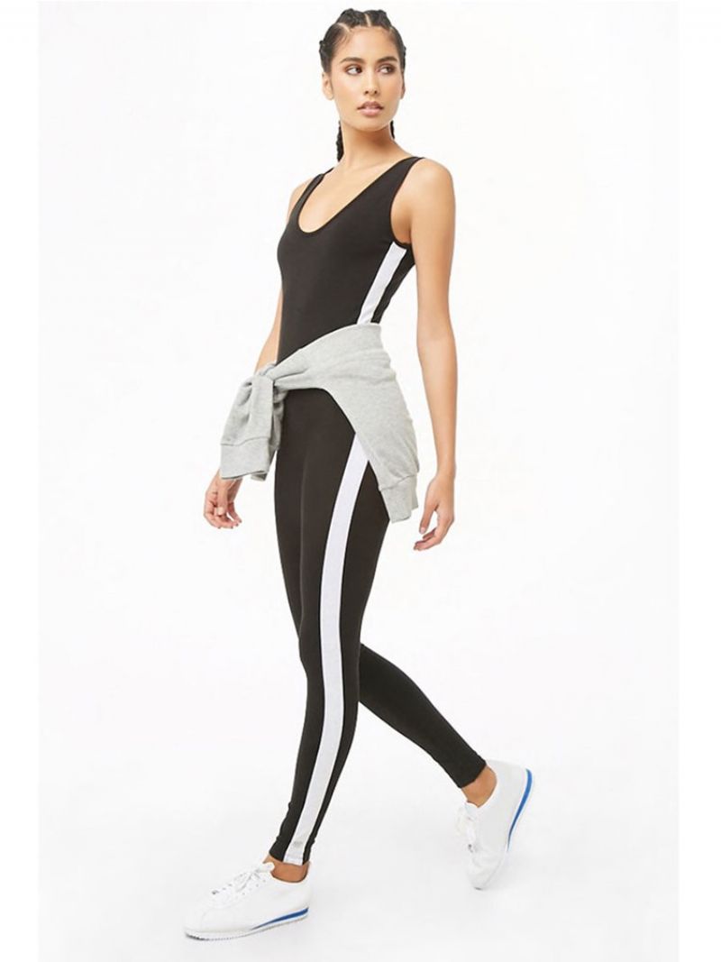 Γυναικεία Stripe Gym Sports Fitness Παντελόνια Yoga Jumpsuits