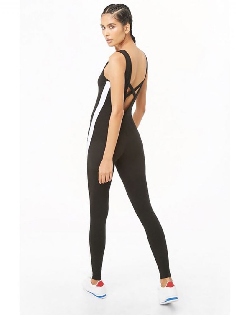 Γυναικεία Stripe Gym Sports Fitness Παντελόνια Yoga Jumpsuits