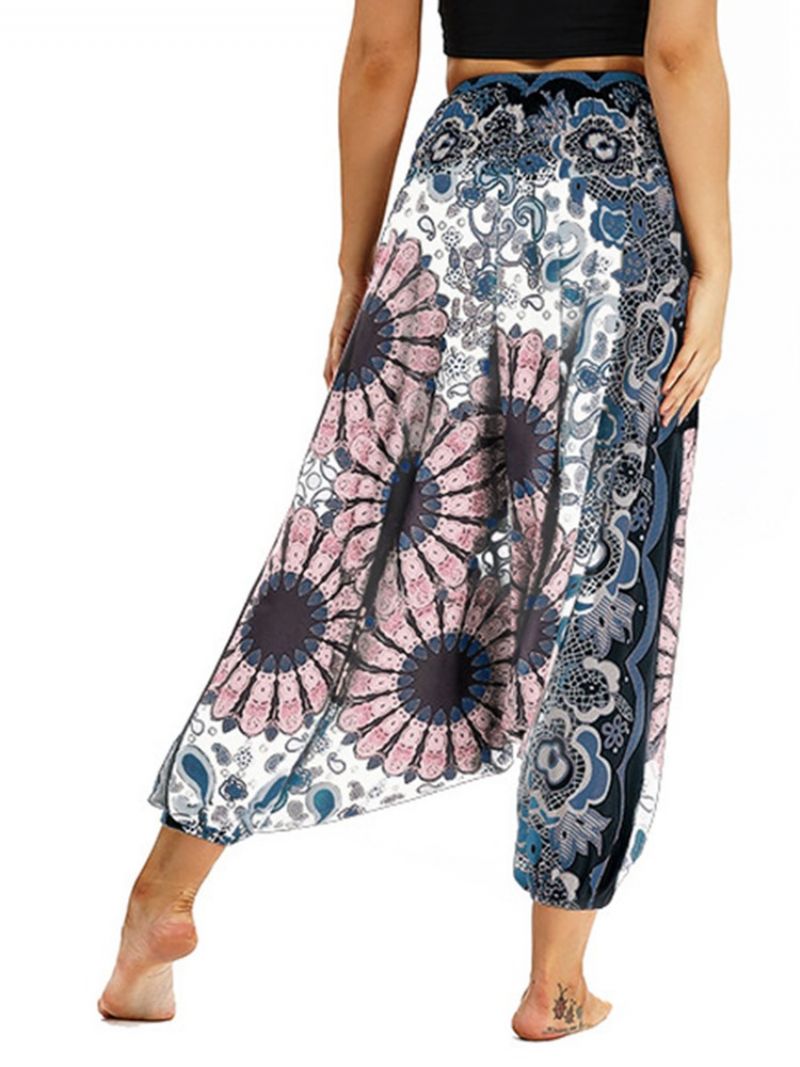 Γυναικείο Παντελόνι Boho Print Polyester Yoga Harem