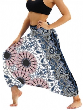 Γυναικείο Παντελόνι Boho Print Polyester Yoga Harem