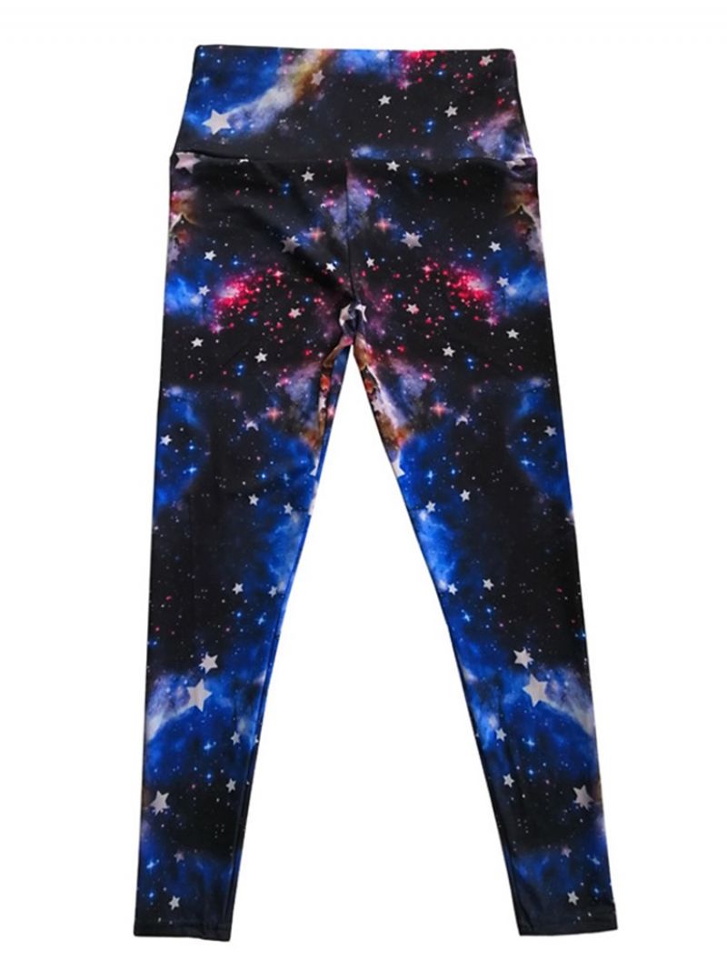 Γυναικείο Starry Sky Μπλοκ χρώματος Print Gym Sports Yoga Κολάν Παντελόνι Γιόγκα Ψηλόμεσο Κολάν Tiktok