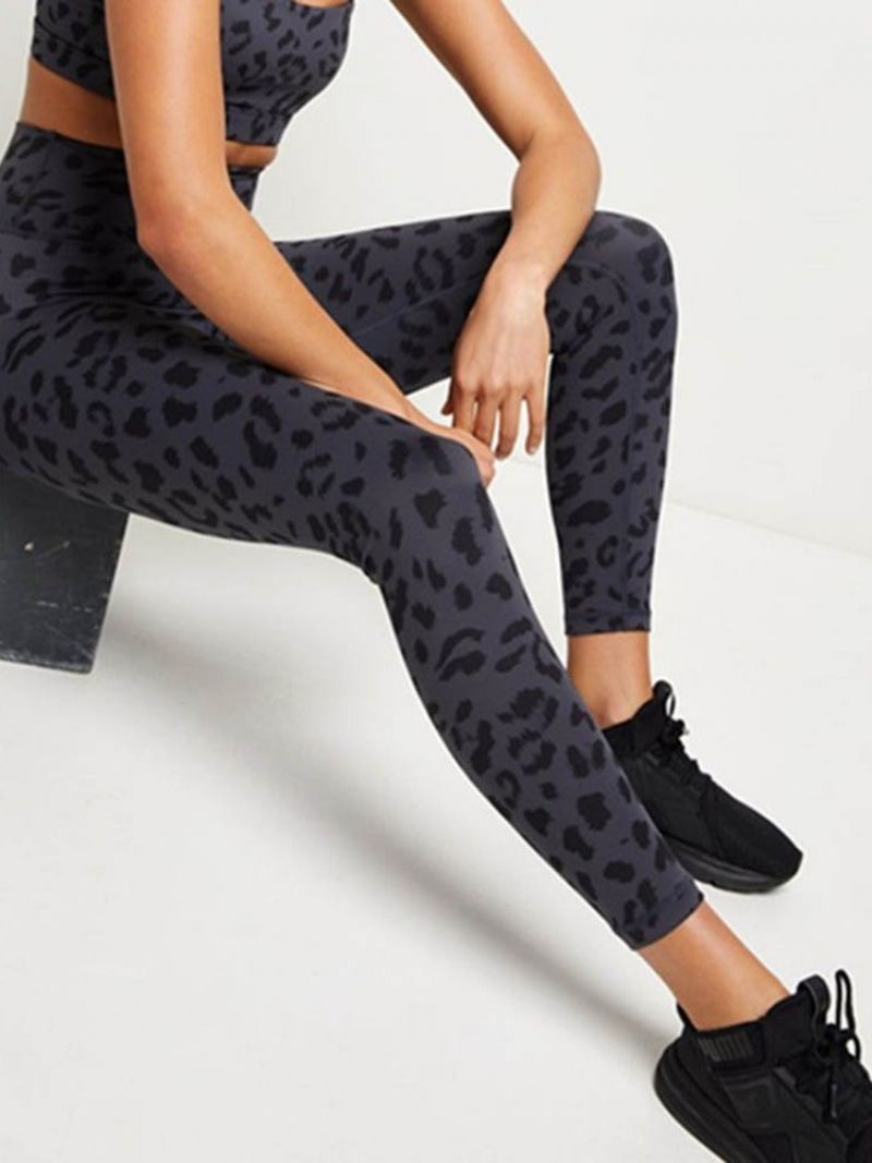 Leopard Cotton Blends Quick Dry Summer Tennis Pants Παντελόνια Yoga Ψηλόμεση Tiktok Κολάν