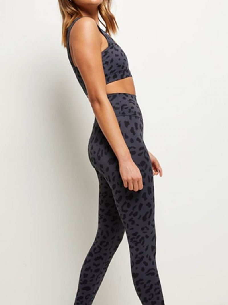 Leopard Cotton Blends Quick Dry Summer Tennis Pants Παντελόνια Yoga Ψηλόμεση Tiktok Κολάν