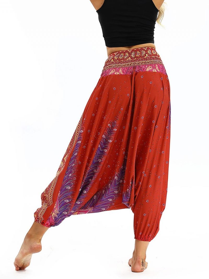 Παντελόνι Bohemian Print Elastic Waist Yoga Harem