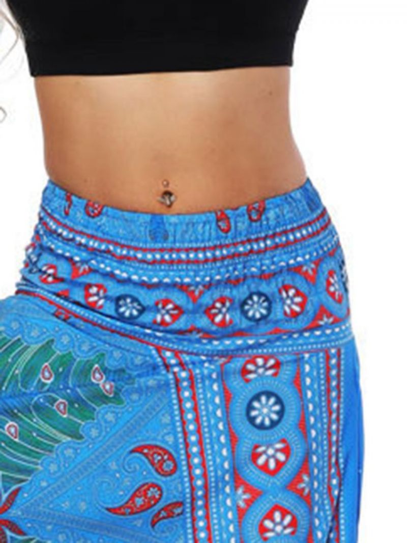 Print Loose Elastic Waist Dnace Yoga Harem Παντελόνι