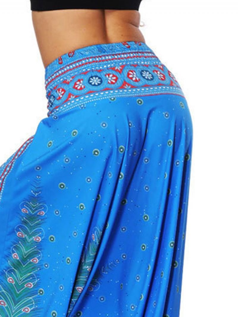 Print Loose Elastic Waist Dnace Yoga Harem Παντελόνι