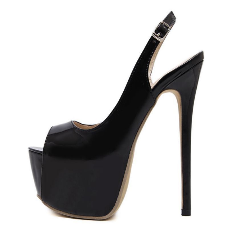 Γυναικεία Σανδάλια Pu Peep Toe Stiletto Heel Slingback Strap