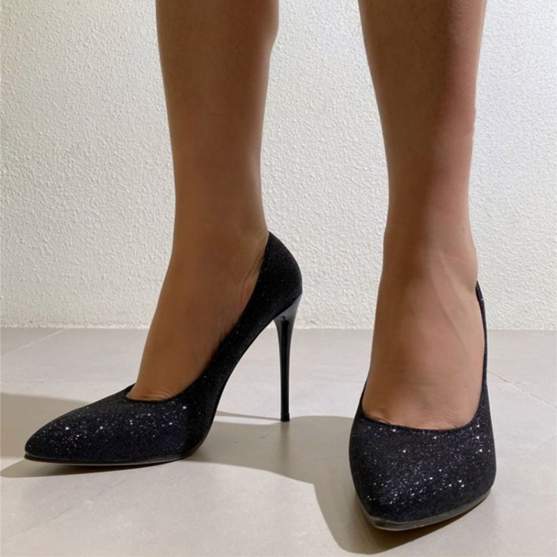 Λεπτά Παπούτσια Sttiletto Heel Slip-Pointed Toe Ultra-High Hee Λεπτά Παπούτσια