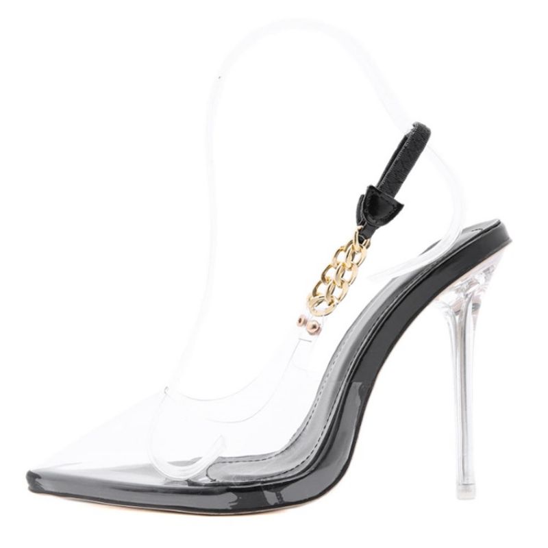 Σανδάλια Με Λουράκι Slingback Stiletto Με Μυτερό Τακούνι