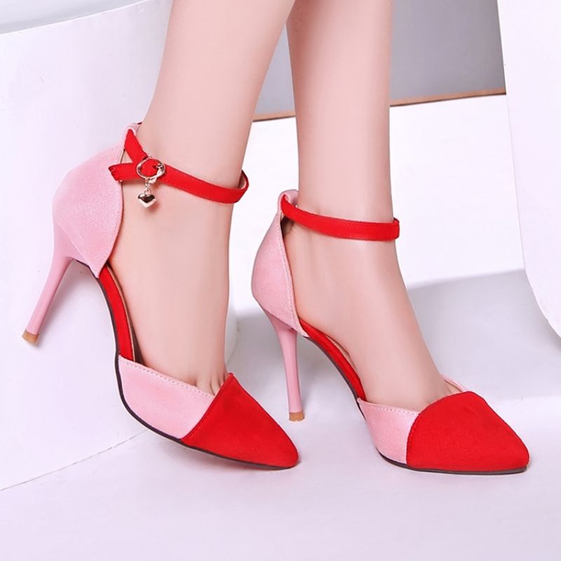 Σανδάλια Stiletto Ladylike Point Toe Patchwork