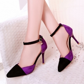 Σανδάλια Stiletto Ladylike Point Toe Patchwork