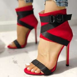 Σανδάλια Western Stiletto Heel Open Toe Με Φερμουάρ