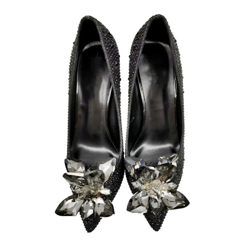 Stiletto Heel Slip-On Rhinestone Western Thin Παπούτσια