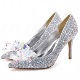 Stiletto Heel Slip-On Rhinestone Western Thin Παπούτσια