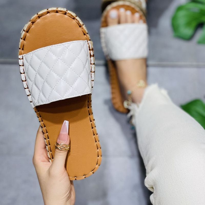 Flip Flop Slip-On Flat With Casual Slippers Γυναικεία Flat Σανδάλια