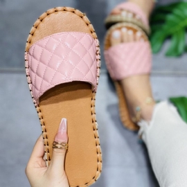 Flip Flop Slip-On Flat With Casual Slippers Γυναικεία Flat Σανδάλια