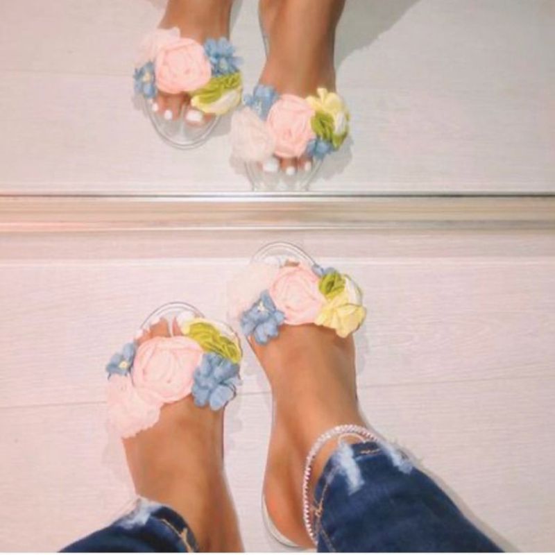 Γυναικείες Casual Παντόφλες Appliques Toe Ring Slip-On