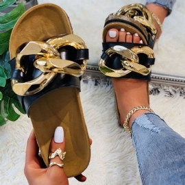 Γυναικείες Παντόφλες Flat With Sequin Flip Flop Patchwork