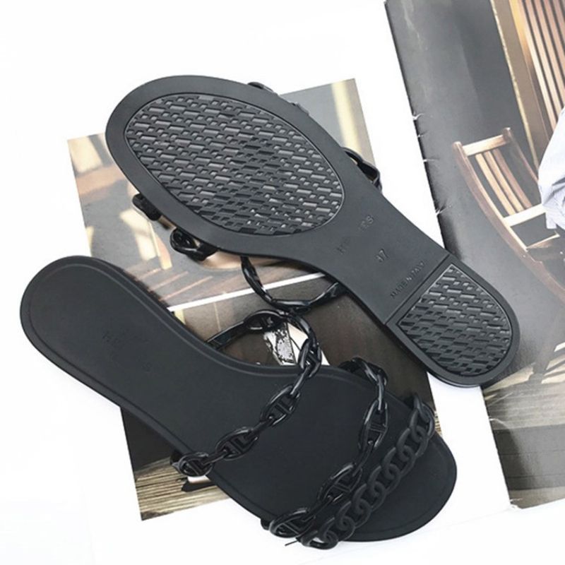 Slip-On Chain Flip Flop Απλό Παντόφλες