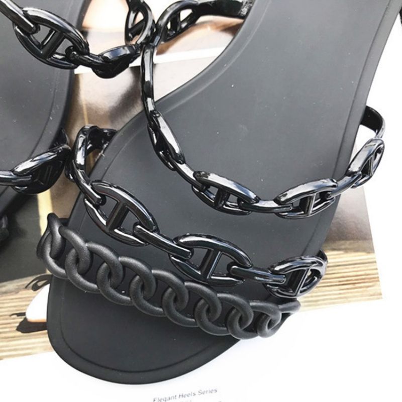 Slip-On Chain Flip Flop Απλό Παντόφλες