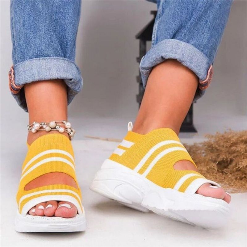 Slip-On Peep Toe Casual Σανδάλια