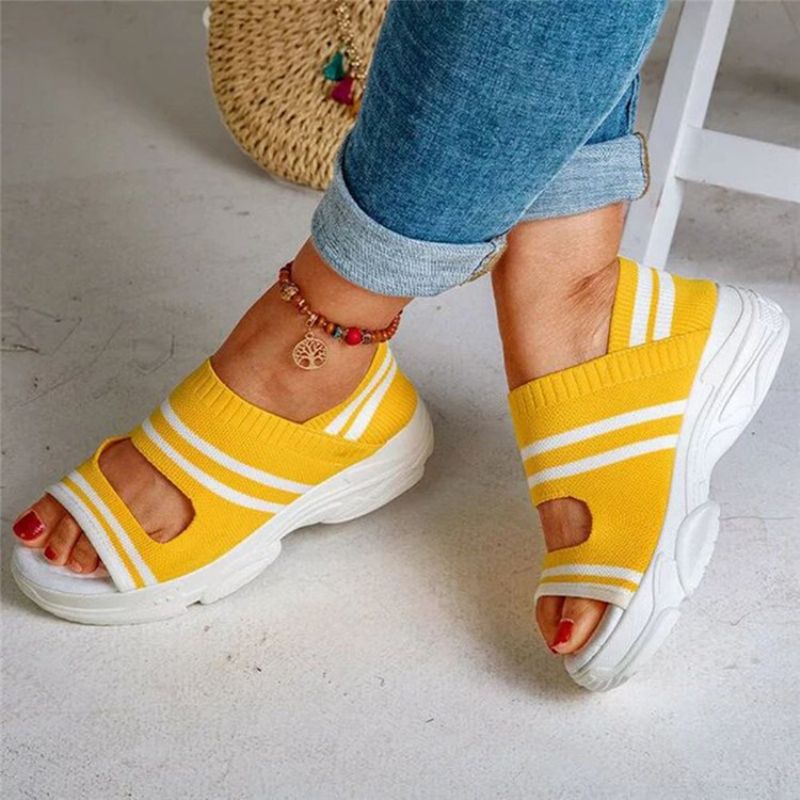 Slip-On Peep Toe Casual Σανδάλια