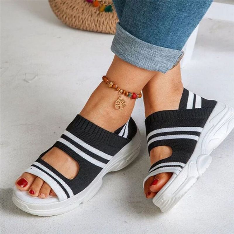 Slip-On Peep Toe Casual Σανδάλια