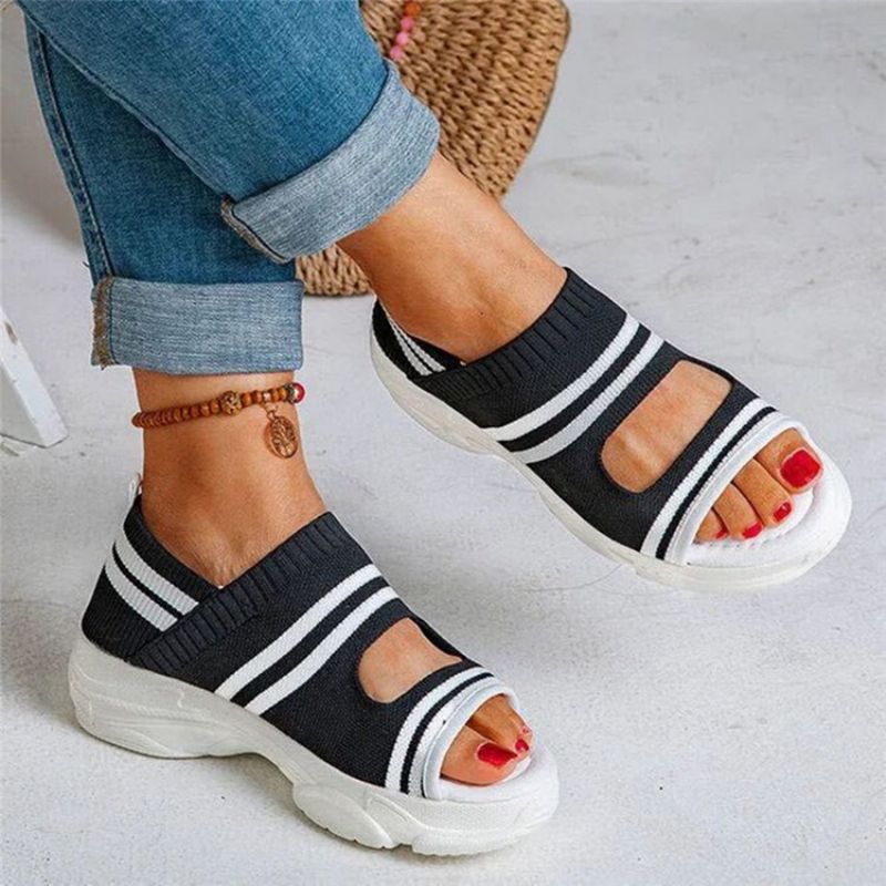 Slip-On Peep Toe Casual Σανδάλια