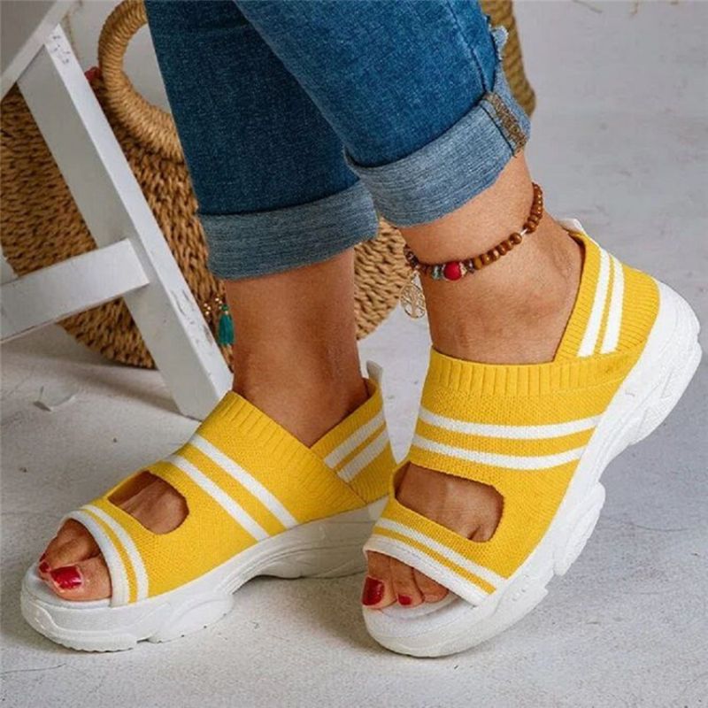 Slip-On Peep Toe Casual Σανδάλια