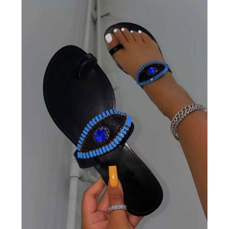 Slip-On Thong Flat Με Γυναικείες Παντόφλες