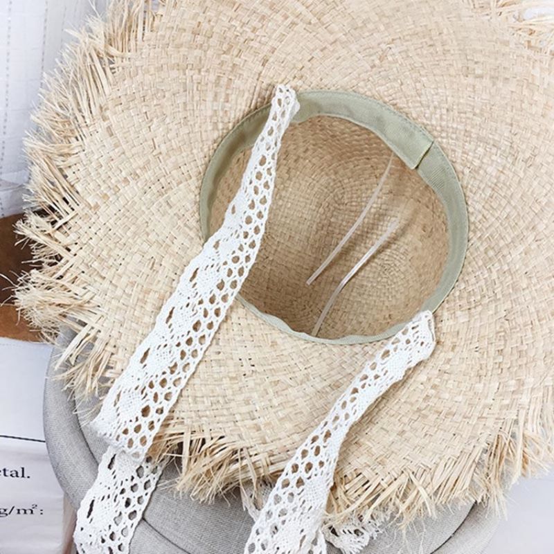 Lafite Straw Lace Bind Sunhat