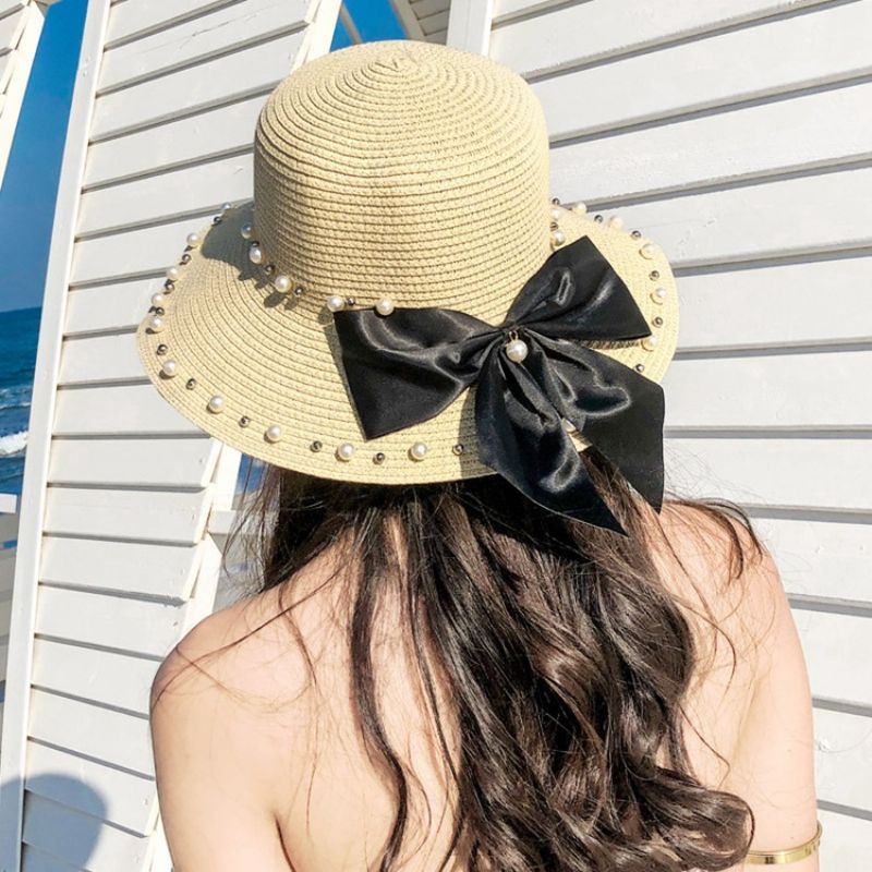 Pearl Bowknot Sunhat