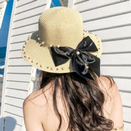 Pearl Bowknot Sunhat