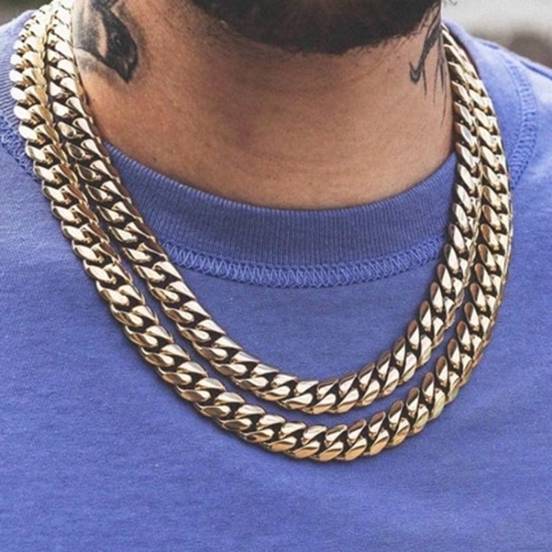 Κολιέ Unisex Vintage Με Αλυσίδα Cuban Link